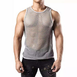 Men's Openwork Round Neck Tank - Trendsi - Flyclothing LLC