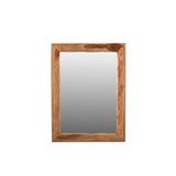 44" Brown Solid Wood Live Edge Framed Accent Mirror - Homeroots - Flyclothing LLC