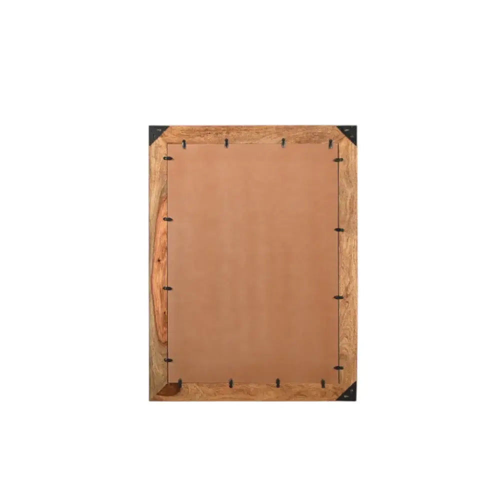 44" Brown Solid Wood Live Edge Framed Accent Mirror - Homeroots - Flyclothing LLC