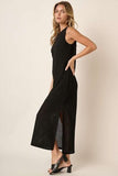 Mittoshop Side Slit Round Neck Sleeveless Dress - Trendsi