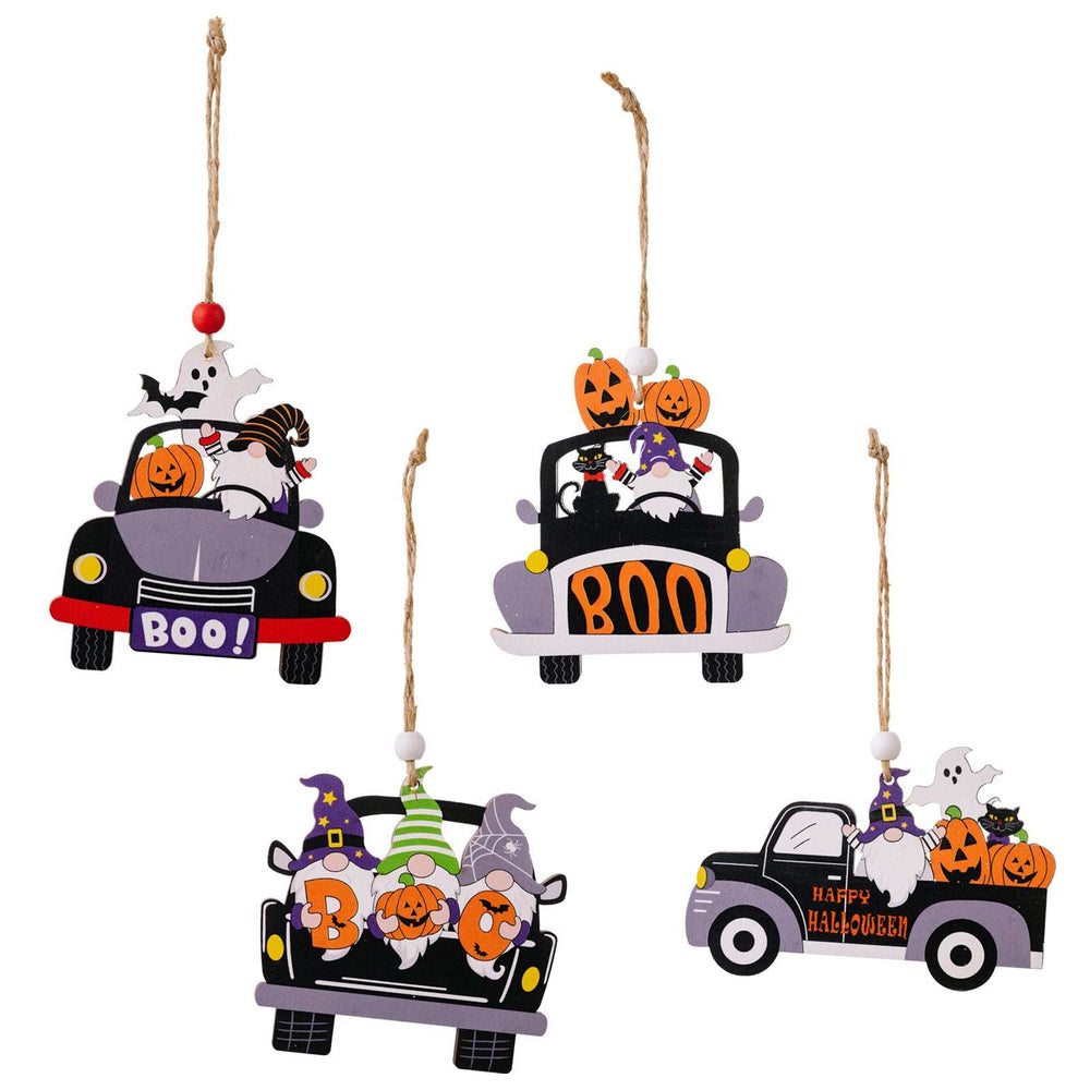 4-Piece Halloween Element Car-Shape Hanging Widgets - Trendsi - Flyclothing LLC