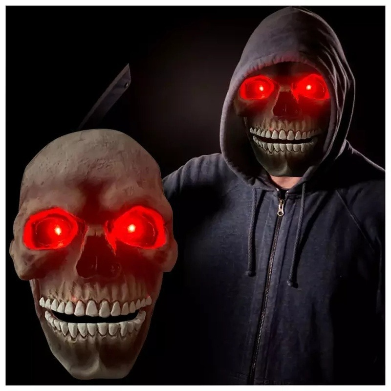 Halloween Skull Movable Mouth Latex Mask Halloween Kills Mask Cosplay Scary Killer Full Face Helmet Halloween Party Costume Prop - My Store - Flyclothing LLC
