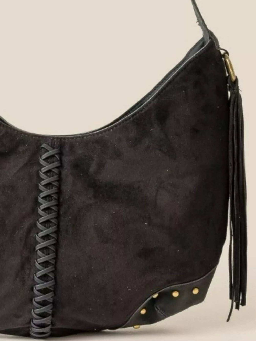 Fame Braided Detail Hobo Shoulder Bag - Trendsi - Flyclothing LLC