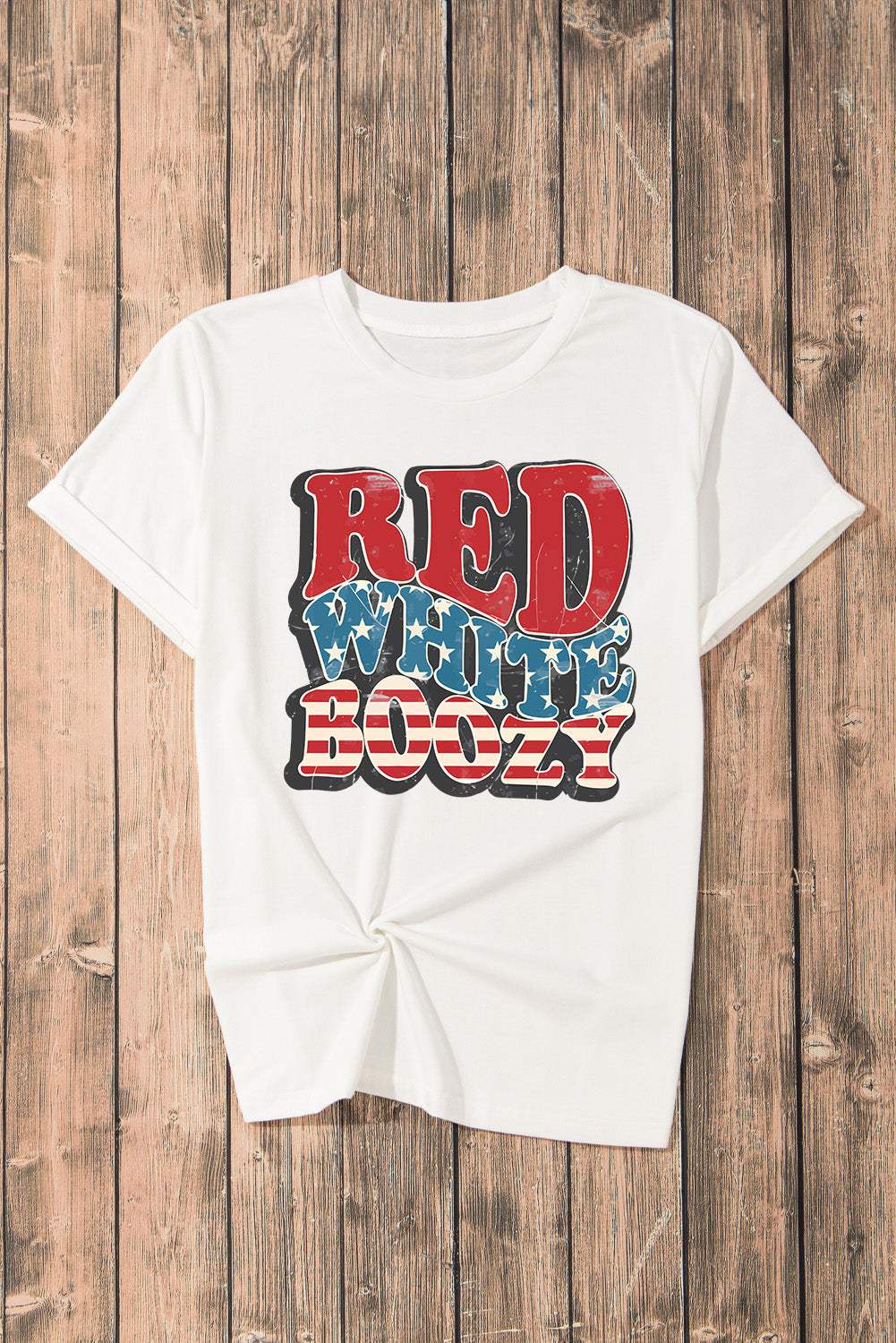 Letter Graphic Round Neck Short Sleeve T-Shirt - Trendsi - Flyclothing LLC
