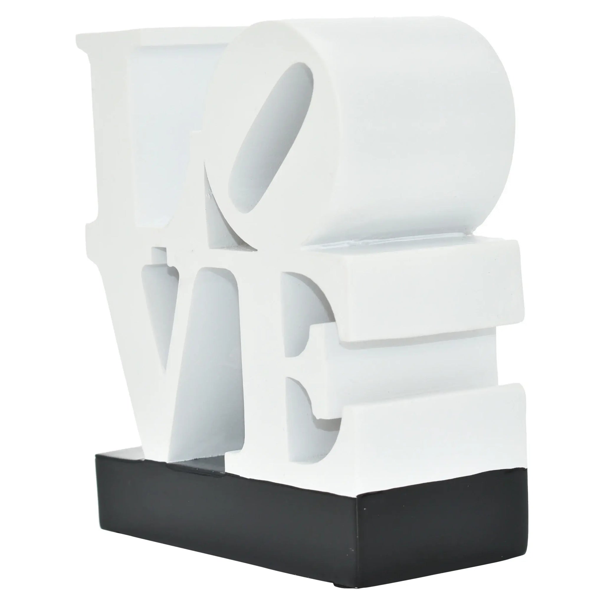 4" White And Black Resin Love Tabletop Sculpture - Homeroots - Flyclothing LLC