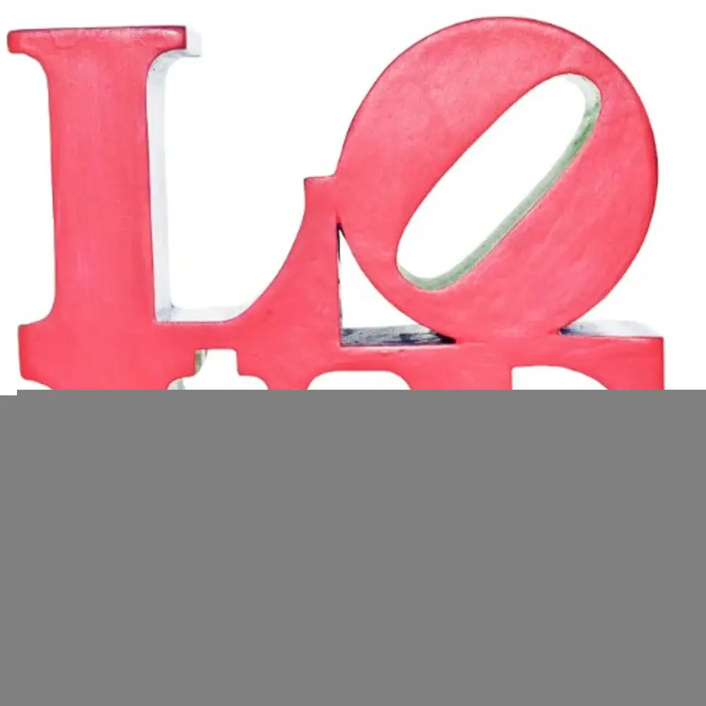 4" Red Blue Green And Black Resin Love Tabletop Sculpture - Homeroots - Flyclothing LLC