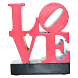 4" Red Blue Green And Black Resin Love Tabletop Sculpture - Homeroots - Flyclothing LLC