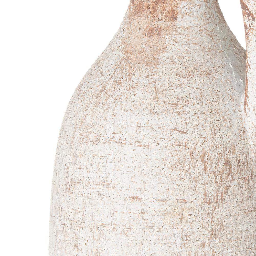 12" Brown And White Ceramic Round Jug Vase - Homeroots - Flyclothing LLC