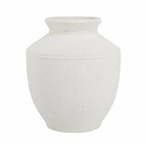 16" White Terracotta Round Jug Vase - Homeroots - Flyclothing LLC