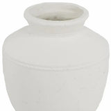 16" White Terracotta Round Jug Vase - Homeroots - Flyclothing LLC