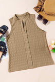 Textured Notched Tank - Trendsi - Flyclothing LLC