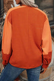 Striped Half Button Long Sleeve Sweatshirt - Trendsi - Flyclothing LLC