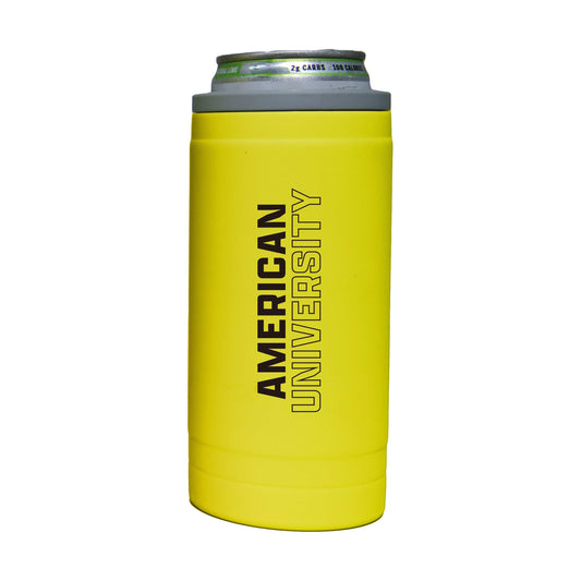 American University 12oz Cru Stacked Soft Touch Slim Coolie - Logo Brands - Flyclothing LLC