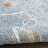5' X 7' Blue Spaceships Youthful Washable Area Rug - HomeRoots - Flyclothing LLC