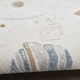 5' X 7' Ivory Spaceships Youthful Washable Area Rug - HomeRoots - Flyclothing LLC