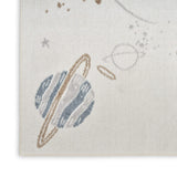 5' X 7' Ivory Spaceships Youthful Washable Area Rug - HomeRoots - Flyclothing LLC