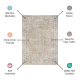 5' X 7' Ivory Spaceships Youthful Washable Area Rug - HomeRoots - Flyclothing LLC