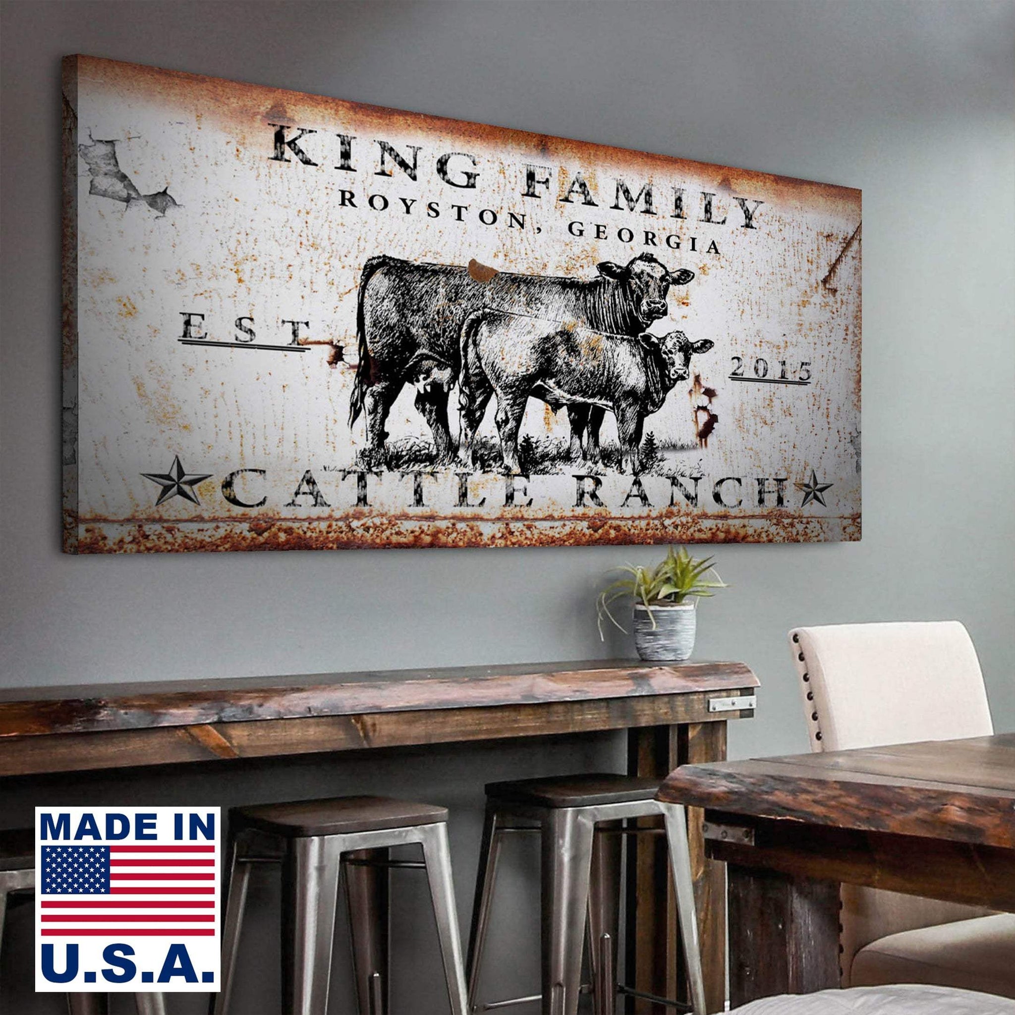 Cattle Ranch Sign II - Tailored Canvases - Flyclothing LLC