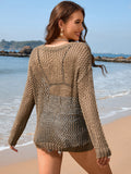 Openwork Dropped Shoulder Cover Up - Trendsi