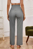 High Waist Wide Leg Pants with Pockets - Trendsi - Flyclothing LLC