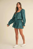 MABLE Embroidered Scalloped Lace Top and Short Set - Trendsi - Flyclothing LLC