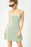 Umgee Crisscross Square Neck Active Dress - Trendsi
