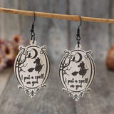 Witch Wooden Dangle Earrings - Trendsi - Flyclothing LLC