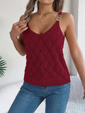Openwork Scoop Neck Knit Vest - Trendsi - Flyclothing LLC