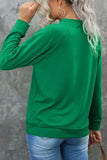 Candy Cane Round Neck Long Sleeve Sweatshirt - Trendsi - Flyclothing LLC