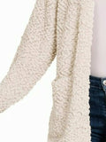 Zenana Long Sleeve Popcorn Sweater Cardigan with Pockets - Trendsi - Flyclothing LLC