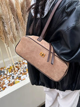 Suede Leather Shoulder Bag - Trendsi - Flyclothing LLC