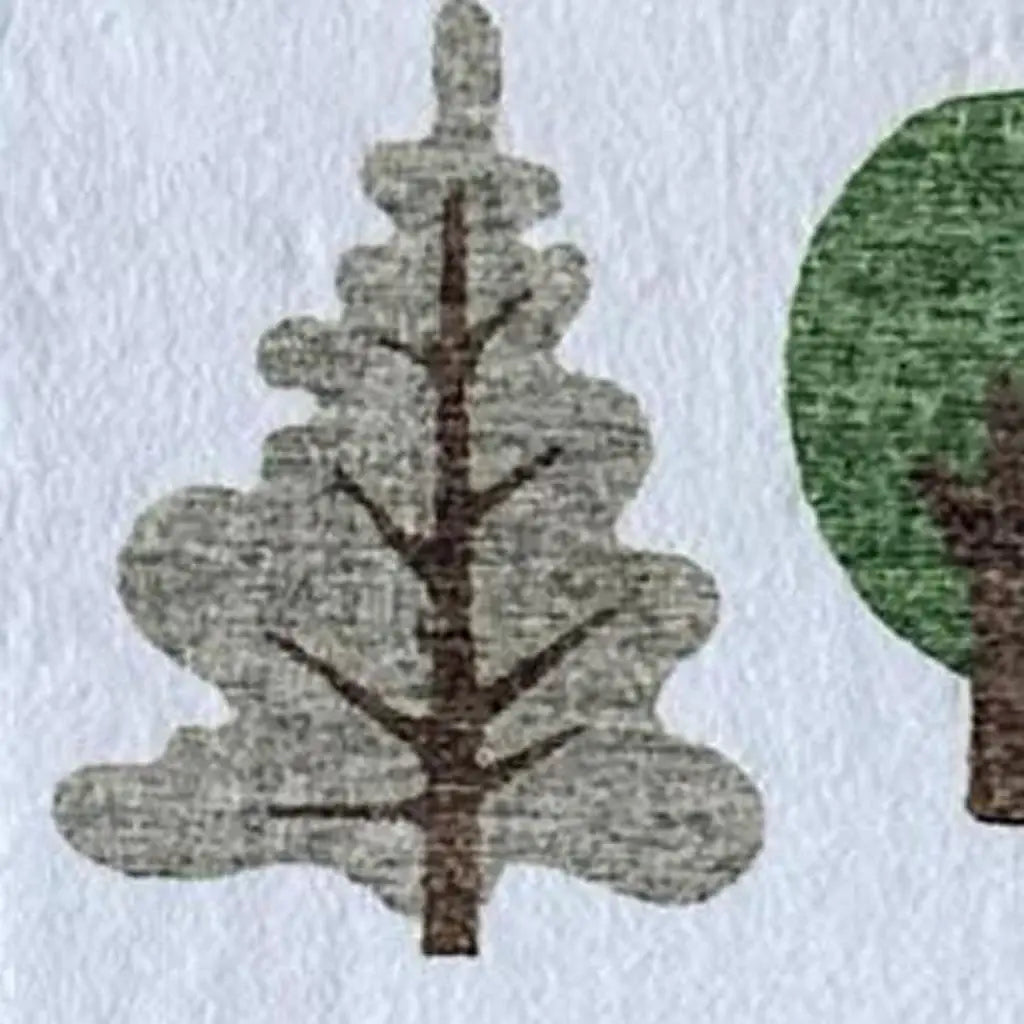 5' X 8' Off White Brown Green And Blue Castle and Rainbow Youthful Area Rug - Homeroots - Flyclothing LLC