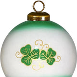 Love Irish Hand Painted Green White And Red Glass Ball Ornament - Homeroots - Flyclothing LLC