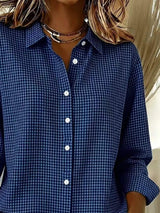 Full Size Plaid Button Up Long Sleeve Shirt Plus Size - Trendsi - Flyclothing LLC