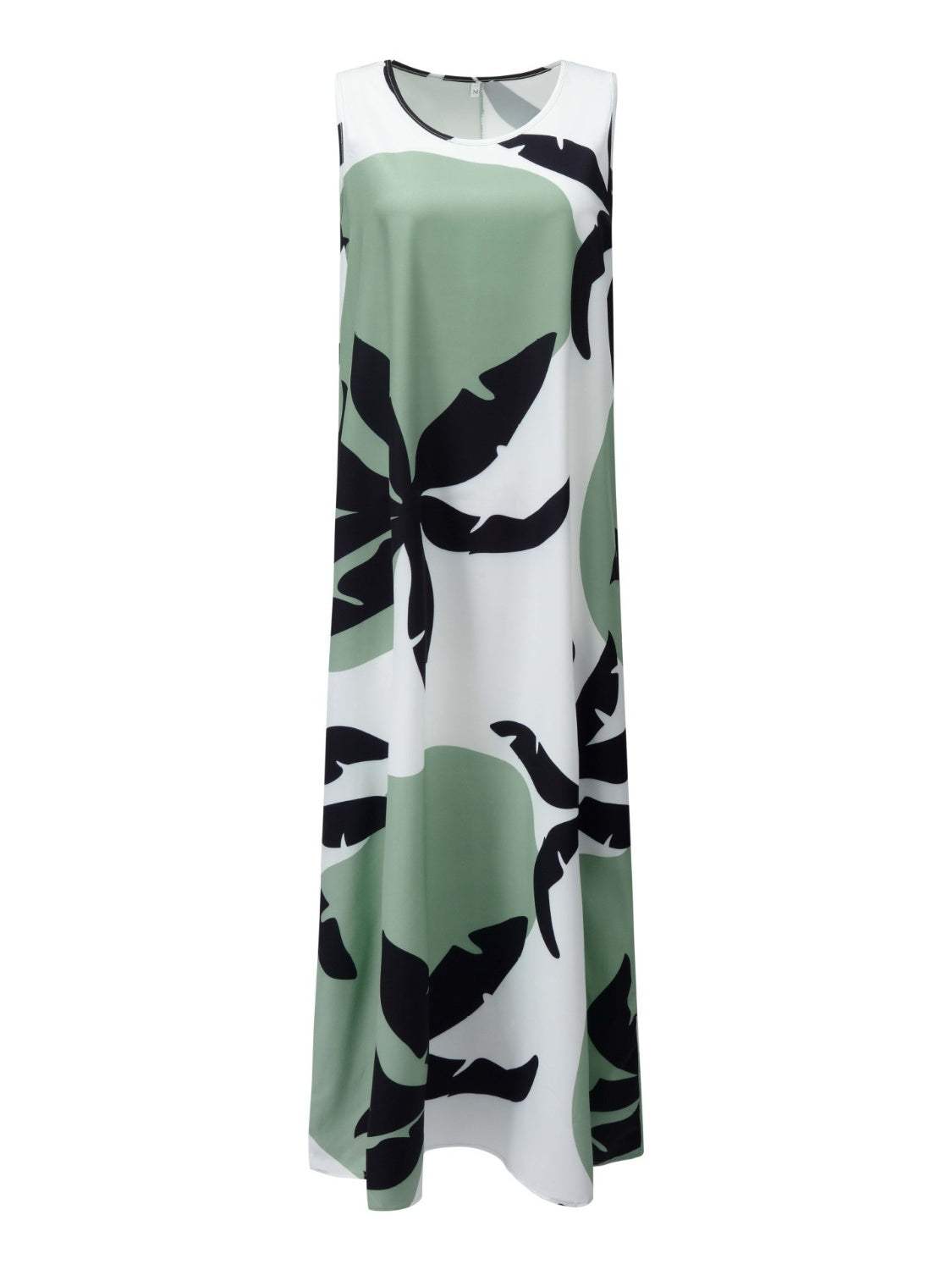 Printed Round Neck Mini Tank Dress - Trendsi - Flyclothing LLC