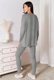 Basic Bae Bamboo Full Size V-Neck Long Sleeve Top and Pants Lounge Set - ShopBasicbae - Flyclothing LLC