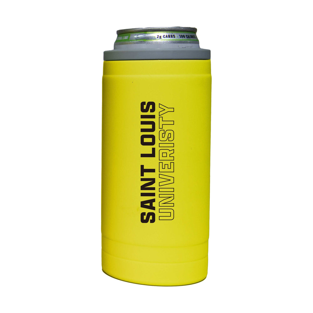 Saint Louis Univ 12oz Cru Stacked Soft Touch Slim Coolie - Logo Brands - Flyclothing LLC