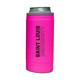 Saint Louis Univ 12oz Electric Stacked Soft Touch Slim Coolie - Logo Brands - Flyclothing LLC