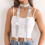 Sequin Glamour Scarf - Trendsi - Flyclothing LLC