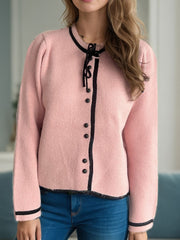 Button Down Long Sleeve Cardigan - Trendsi