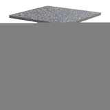 24" Black Wood and Steel Faux Terrazzo Pedestal Base Square Dining Table - Homeroots - Flyclothing LLC