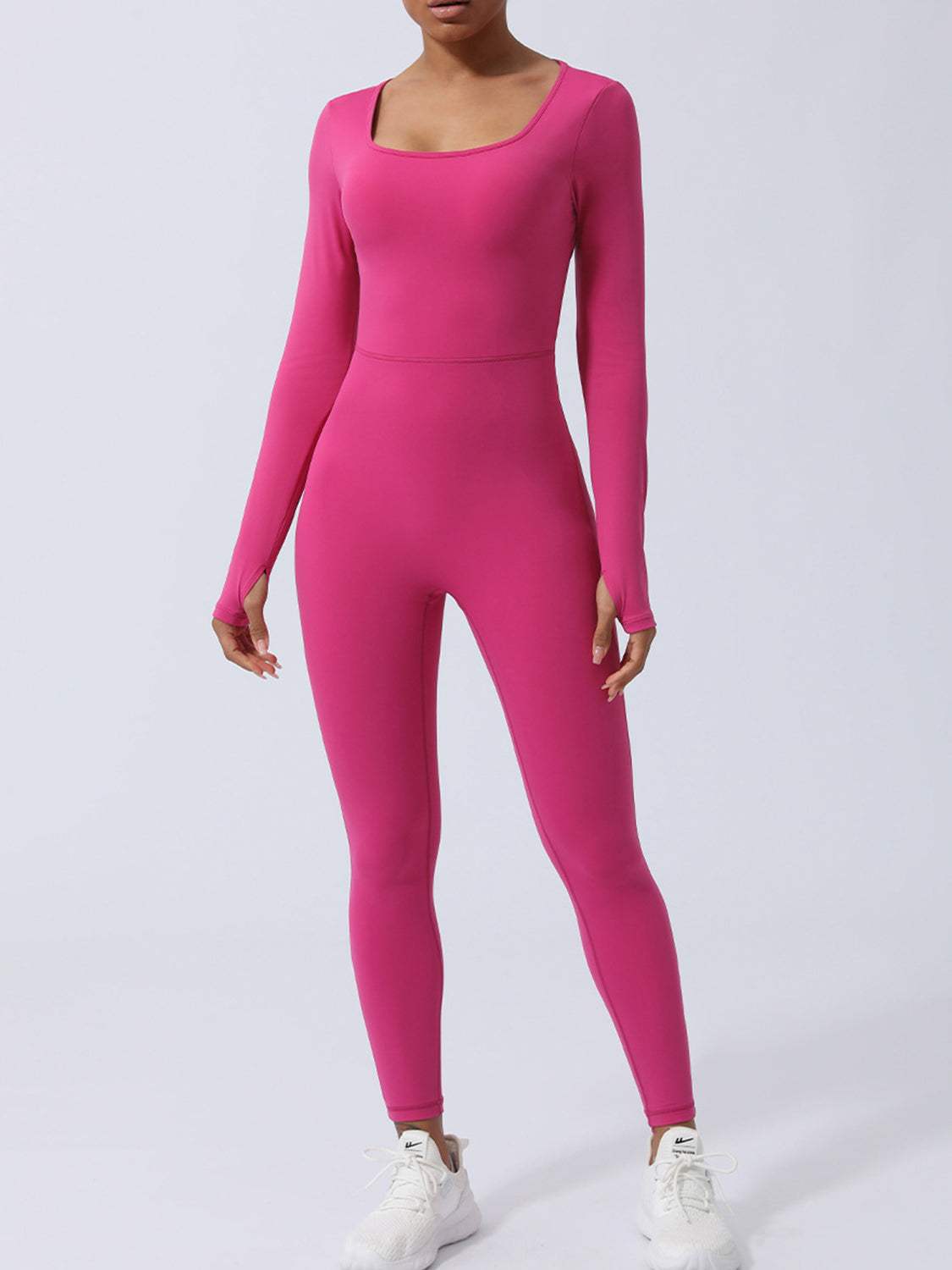 Twisted Backless Long Sleeve Jumpsuit - Trendsi - Flyclothing LLC