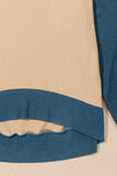 Contrast Round Neck Long Sleeve Sweatshirt - Trendsi - Flyclothing LLC