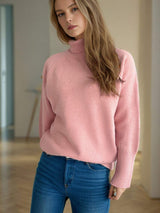 Turtleneck Raglan Sleeve Sweater - Trendsi - Flyclothing LLC