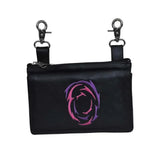 Black Leather Ladies Clip on Bag - Unik Just for Bikers - Flyclothing LLC