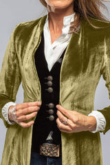 Slit Back Open Front Cardigan - Trendsi - Flyclothing LLC