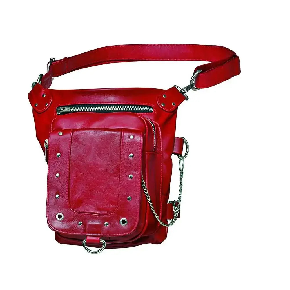 Ladies Leather Thigh Bag - Unik Just for Bikers - Flyclothing LLC