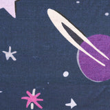 4' X 5' Black Purple And Blue Stars and Moon Youthful Washable Area Rug