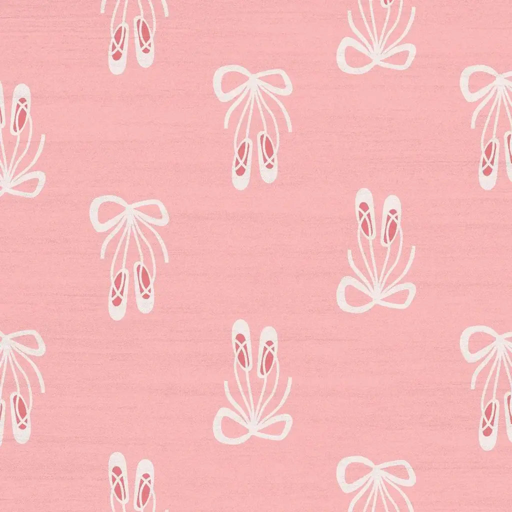 4' X 5' Ivory And Pink Ballet Slipper Youthful Washable Area Rug - Homeroots - Flyclothing LLC