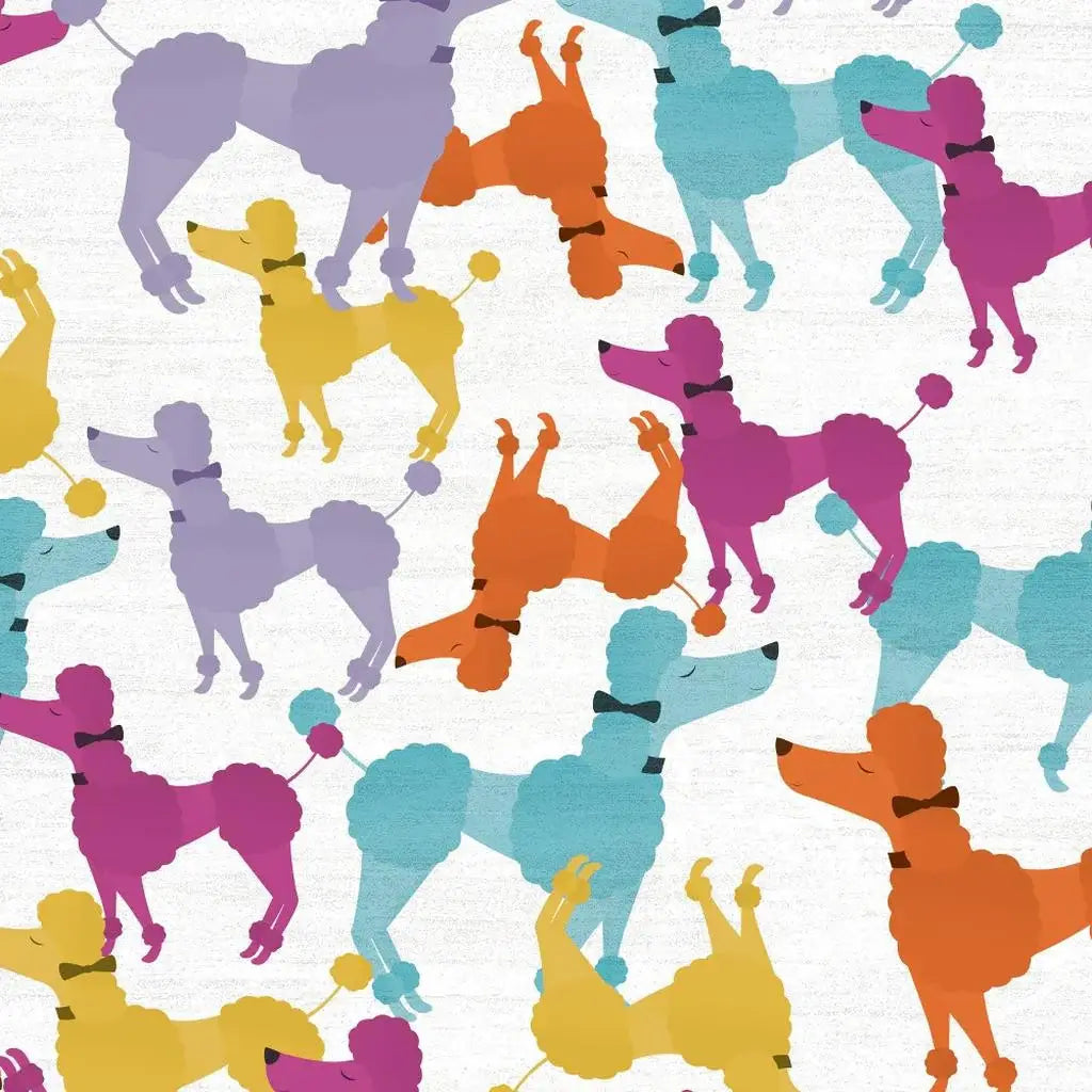4' X 5' Ivory Blue And Pink Dogs Youthful Washable Area Rug - Homeroots - Flyclothing LLC